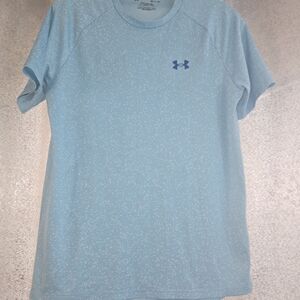 Under Armour Light Blue T-Shirt With Speckles Of White. Mens Small